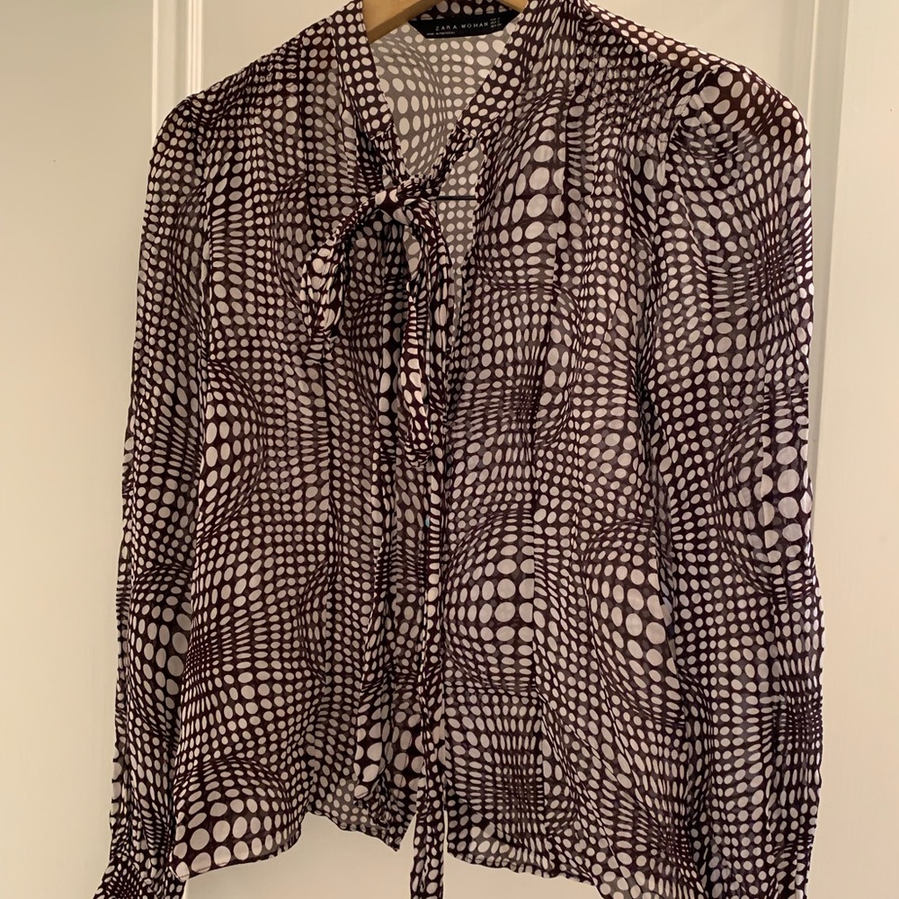 Zara bow blouse
